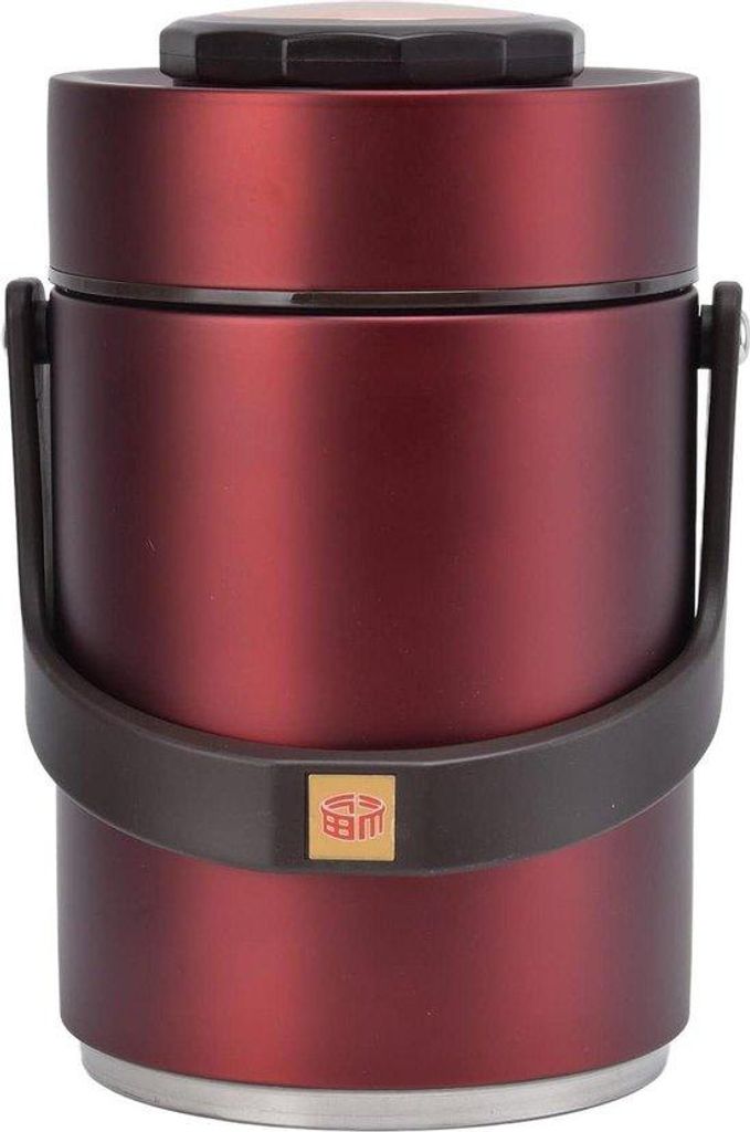 Isolierte 2000ml RVS 3-Lagig Essenbox Rot