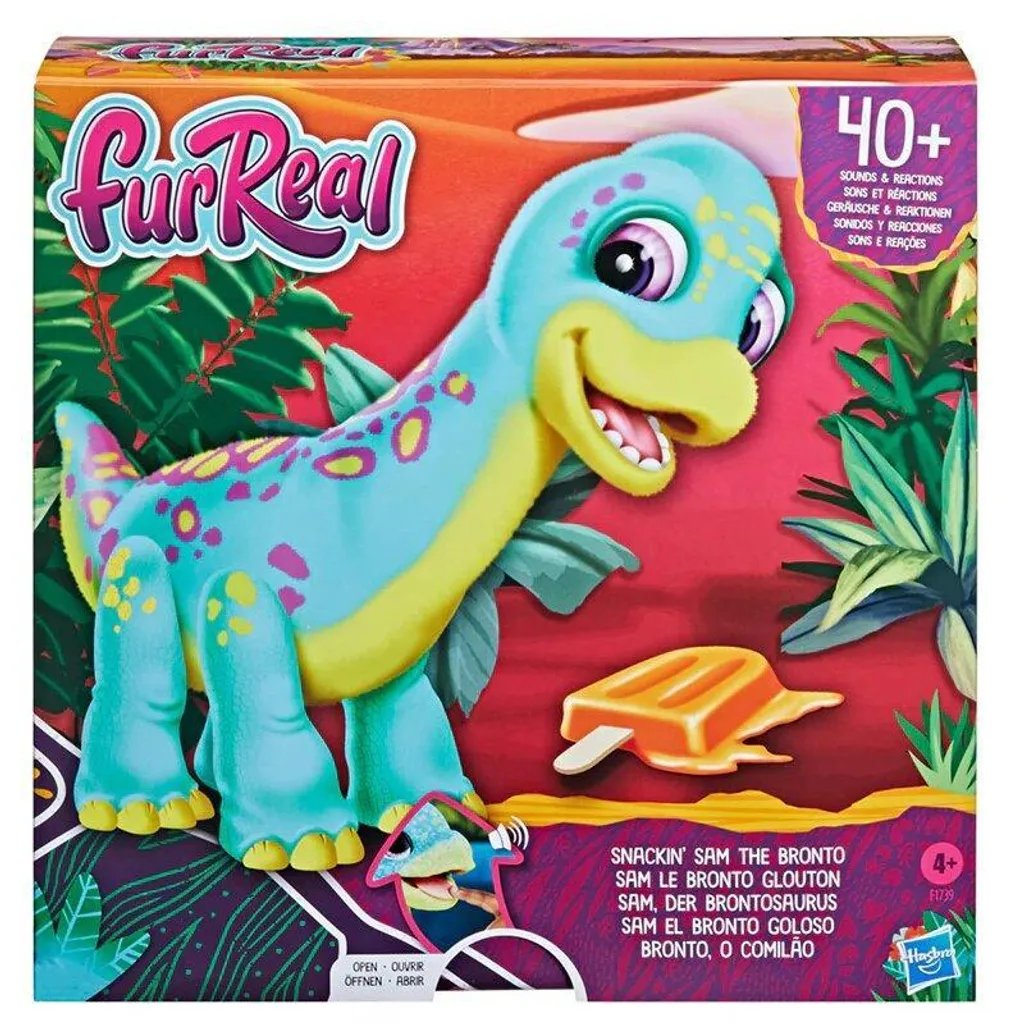 Peluche Interactive Dinosaure Snackin' Sam le Bronto furReal Hasbro - 9