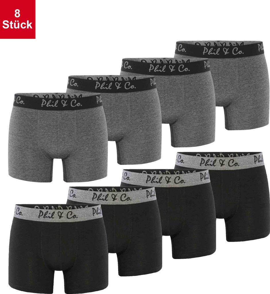 8-Pack Retropants (Schwarz/Anthrazit) 3XL Produktbild 