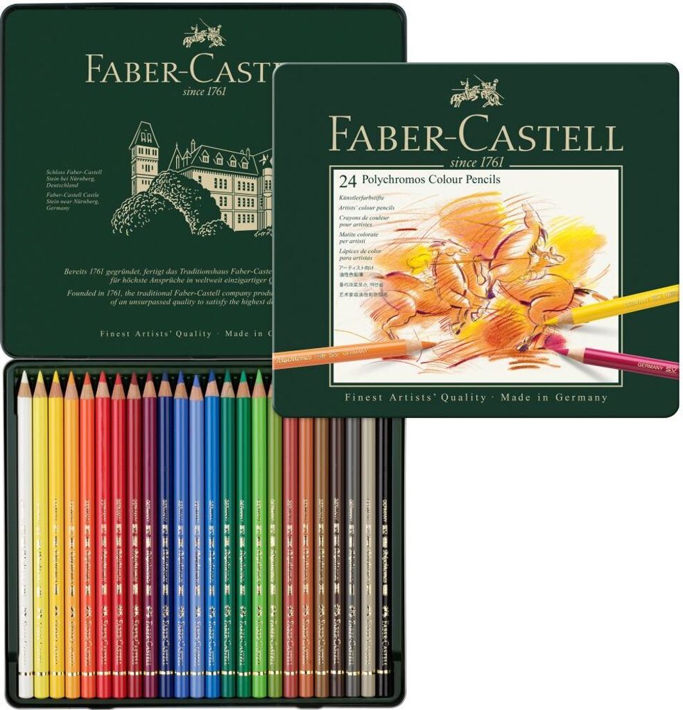 FABER-CASTELL Buntstifte POLYCHROMOS 24er Metalletui Produktbild