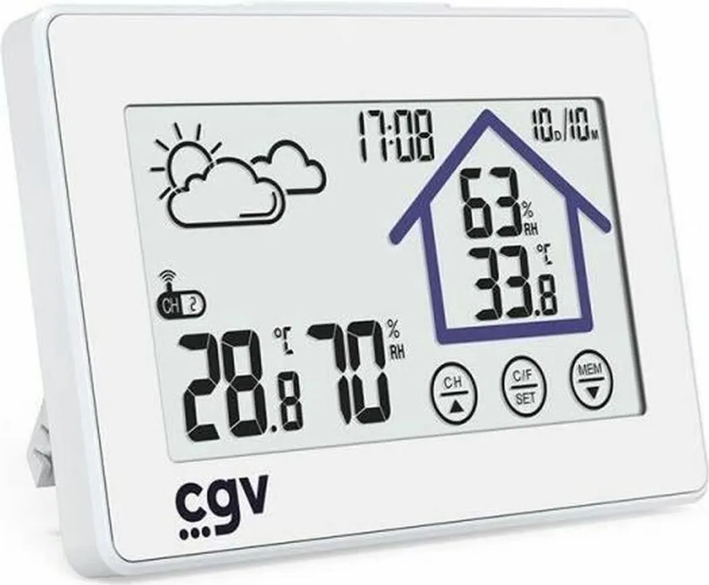 Station Météo Sans Fil Multifonction CGV - Thermomètre et Hygromètre LCD