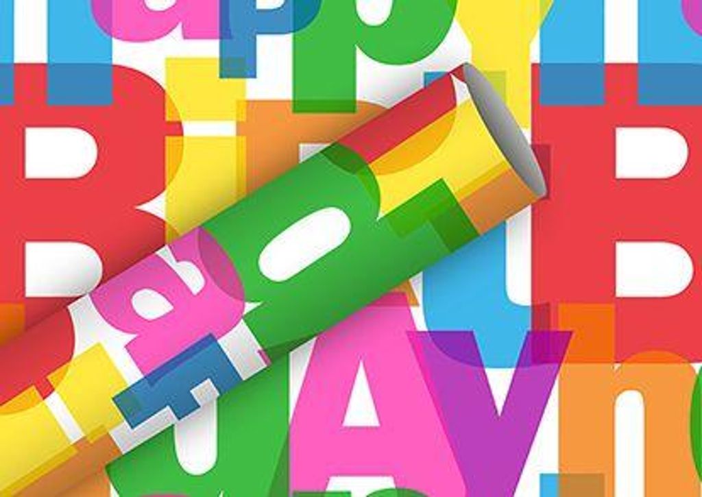 Braun & Company Geschenkpapier Birthday 2 m x 70 cm Produktbild 