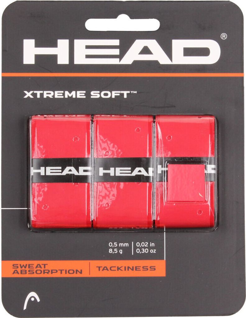 Multipack 4pcs XtremeSoft 3 overgrip wrap tl. 05 mm rot
