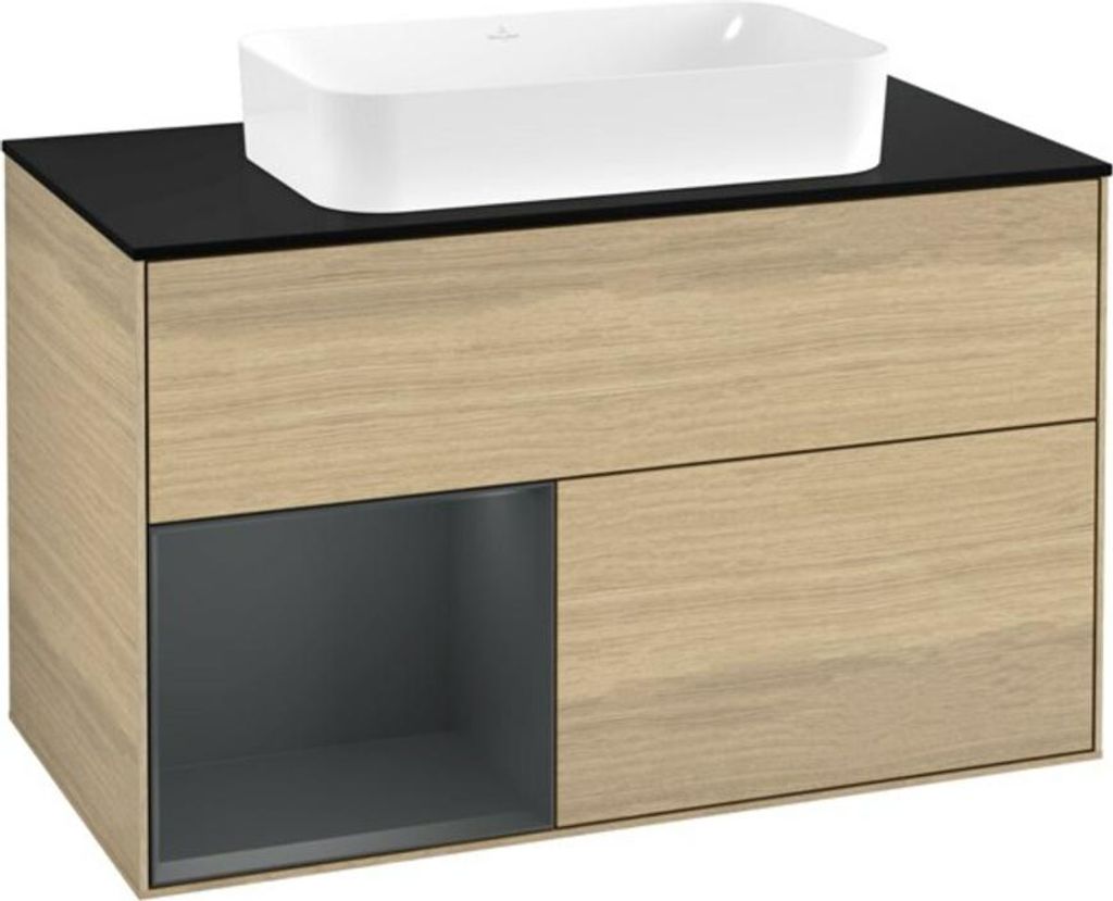 V&B Waschtischunterschrank Finion 100x60,3 cm, Reg li md bl. m Lac, Oa ven