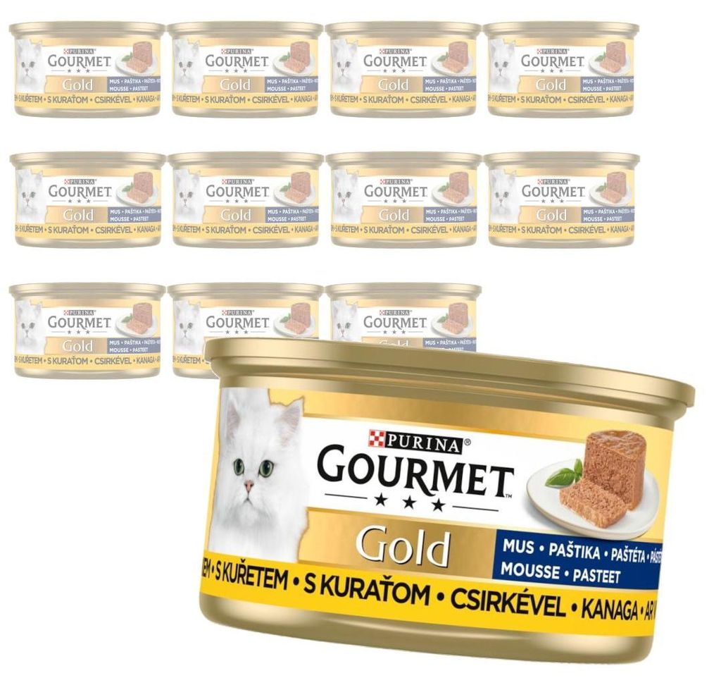 Purina Gourmet Gold Nassfutter-Mousse für Katzen mit Huhn, Produktbild 