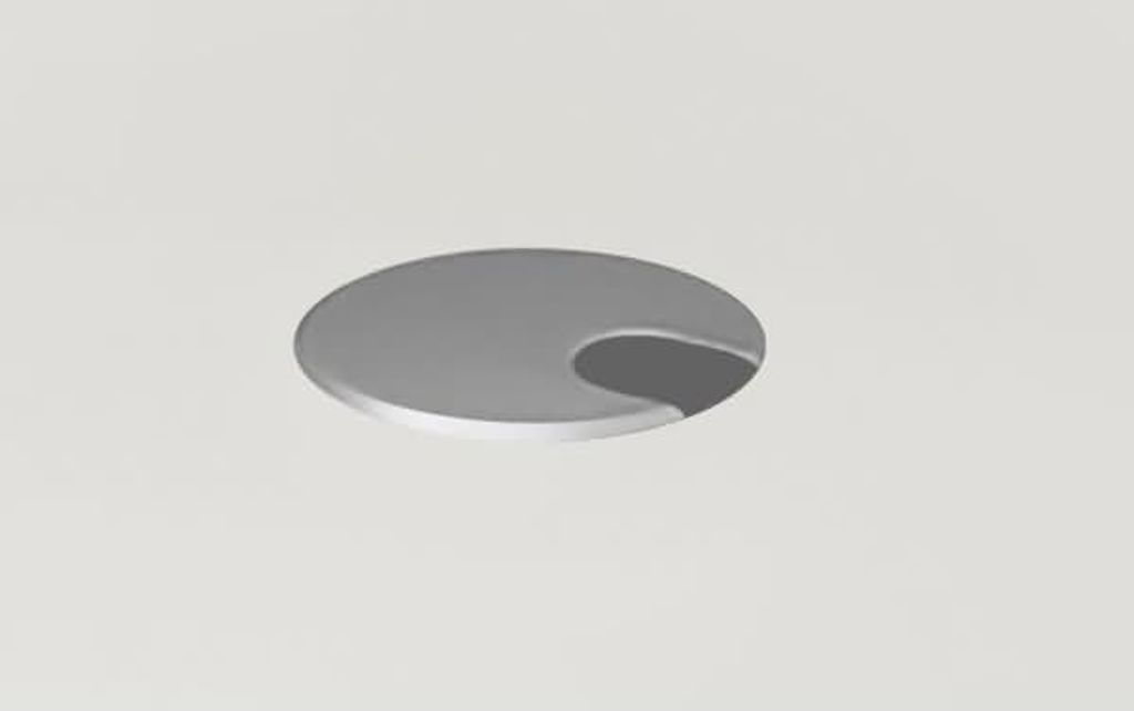 Kabeldurchlassdose 60x60mm rechts montiert Silber Produktbild 