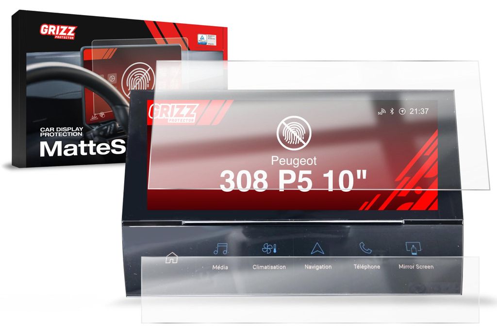 Matte Autodisplayfolie 2in1 für Peugeot 308 P5 (2021-2026), Grizz Protector