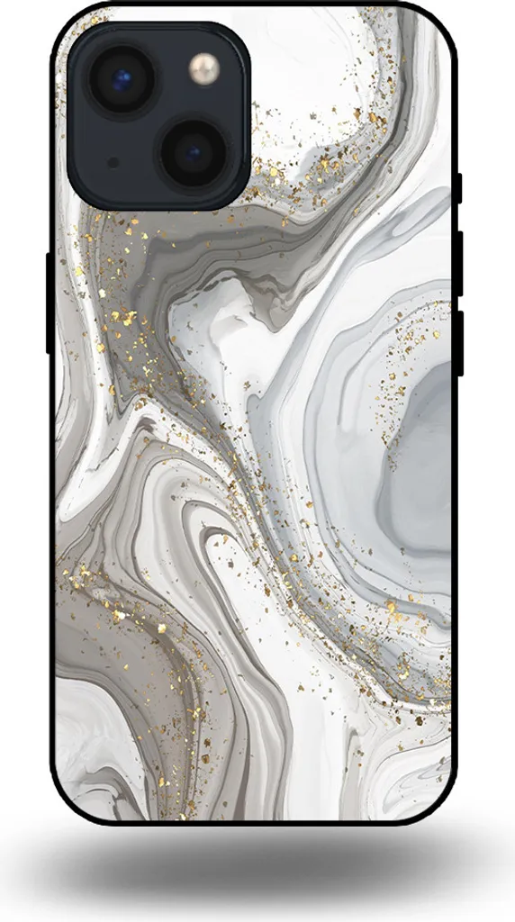 Custodia TPU iPhone 13 Mini Design Marmo Argento - Protezione Smart