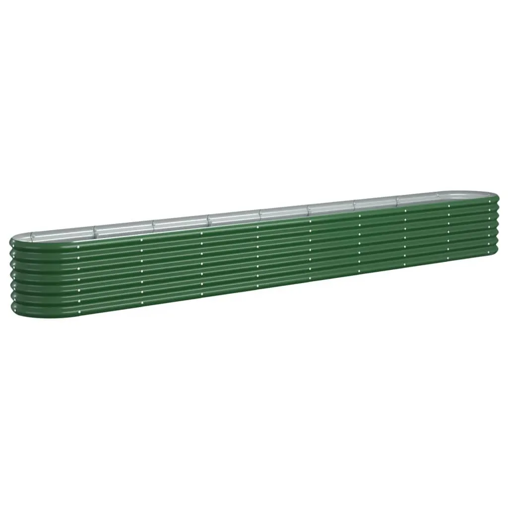 Bac à fleurs géant 332 cm vert pour délimiter terrasse et jardin