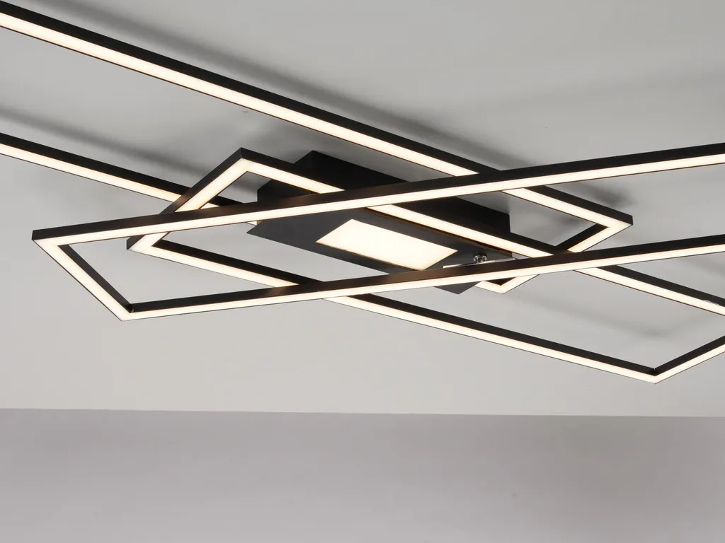 Lampada Soffitto LED 99cm Nera Dimmerabile Telecomando 230V - 18