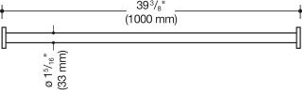 HEWI 801.34US400 92 Vorhangstange (USA), Serie 801