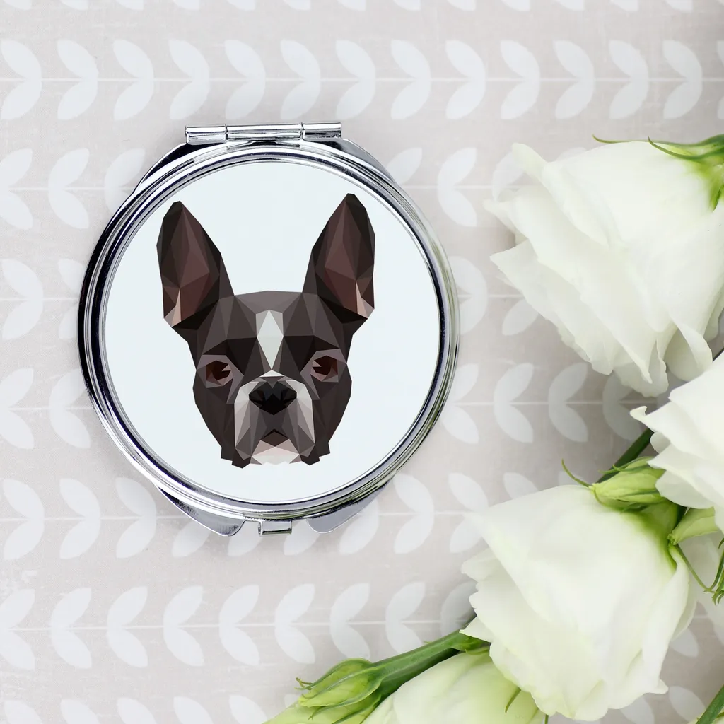 Specchio Geometrico Boston Terrier Art-Dog - Accessorio Minimal Chic - 2