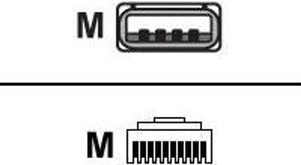 Cavo USB Datalogic 90A052065 - USB A a RJ45 2m per Scanner