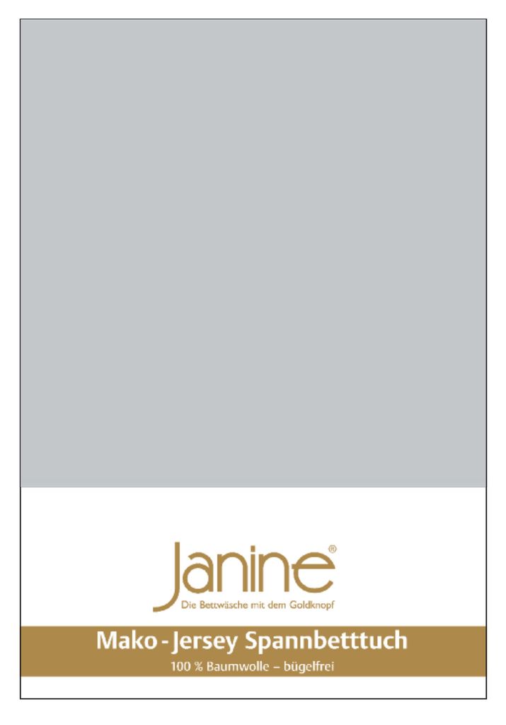 Janine JERSEY Spannbetttuch- 5002 Farbe silber Größe Produktbild 