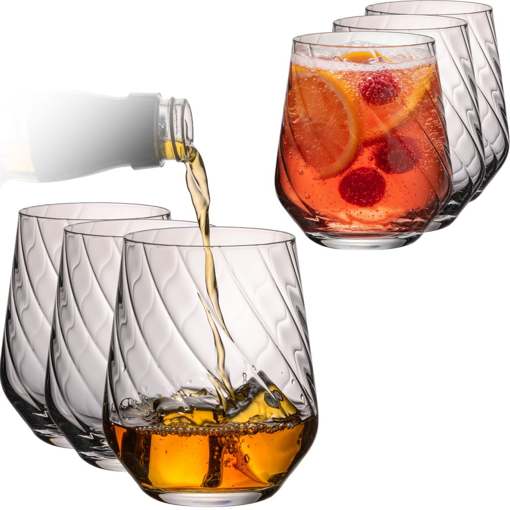 IMPERIAL Trinkgläser 6er Set – Strukturierte Gläser Produktbild 