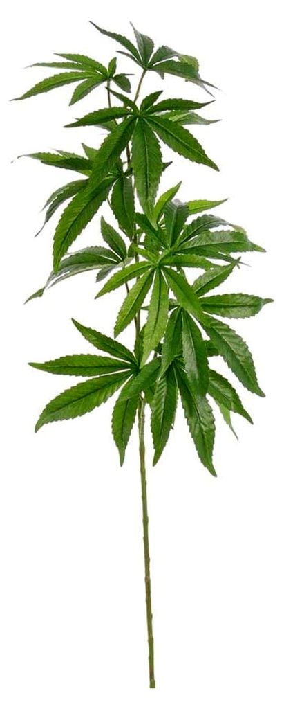Künstliche Hanfpflanze 95 cm mit Cannabisblättern aus Textilfaser