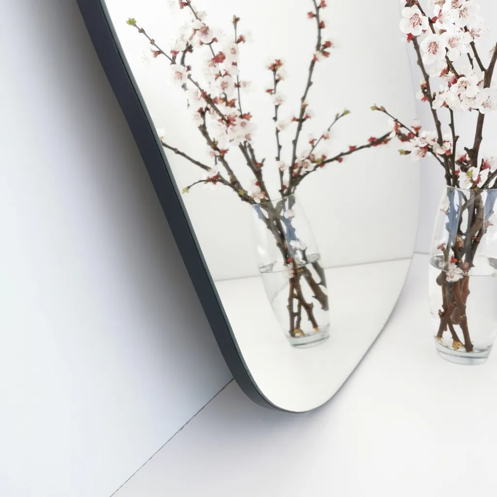 Miroir Mural Forme Libre Amorphous 70x90cm Cadre MDF Skye Decor Design - 6