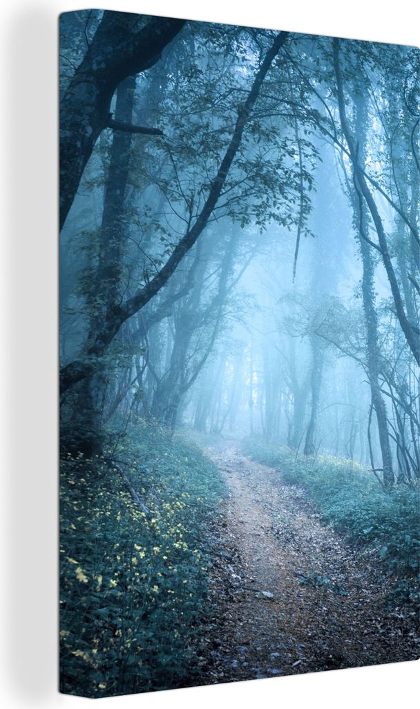 OneMillionCanvasses - Leinwandbilder - 90x140 cm, Bäume - Natur - Nebel, Wandbilder Kunstdruck Wanddekoration - Foto auf Leinwand - Gemälde auf...