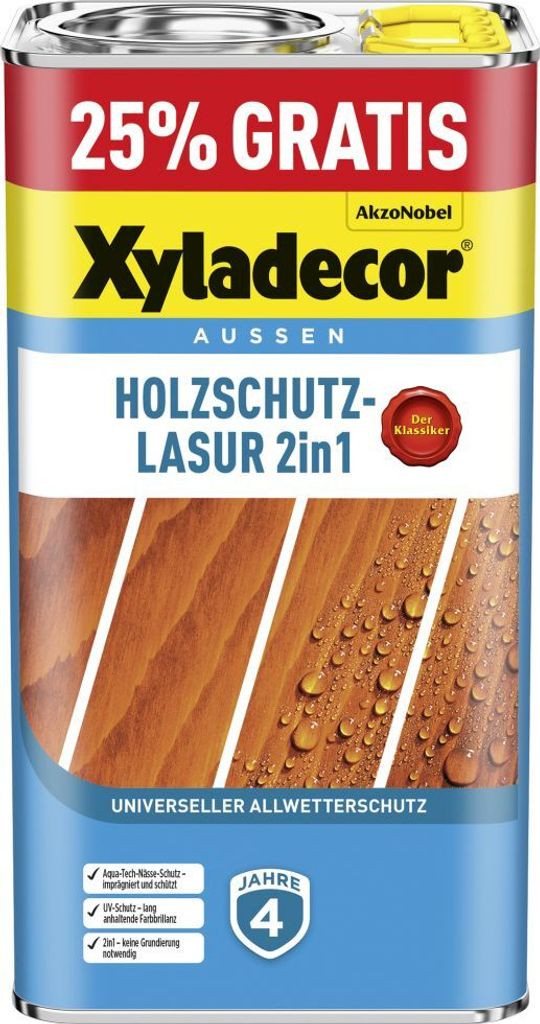 Xyladecor Holzschutzlasur 2in1 4+1L gratis palisander Produktbild 