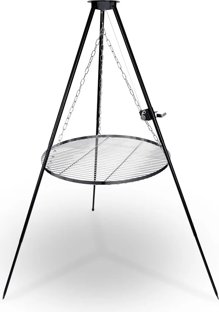 Grille de foyer tripode 80 cm Berdsen BD-884 en acier robuste pour jardin
