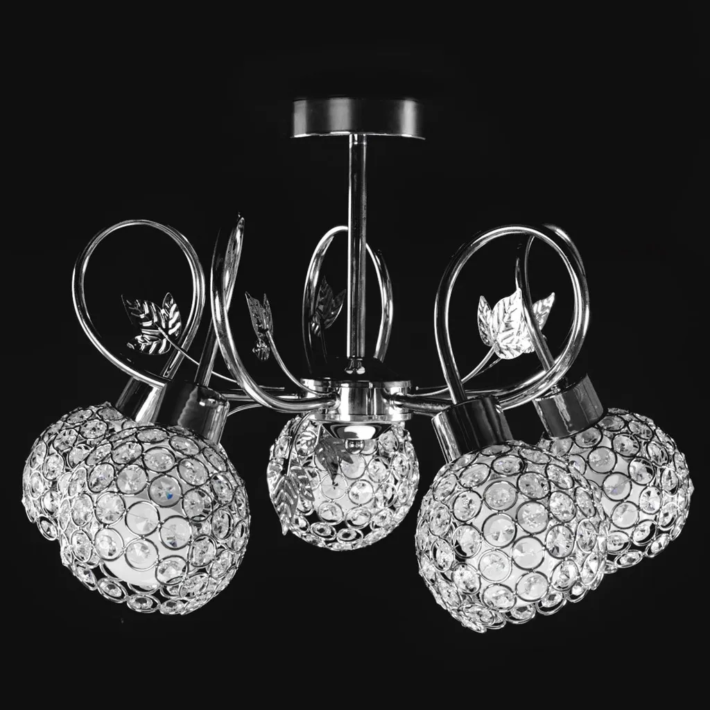 Lustre Suspension Grise Toolight APP636-5C pour Table à Manger Chic - 5