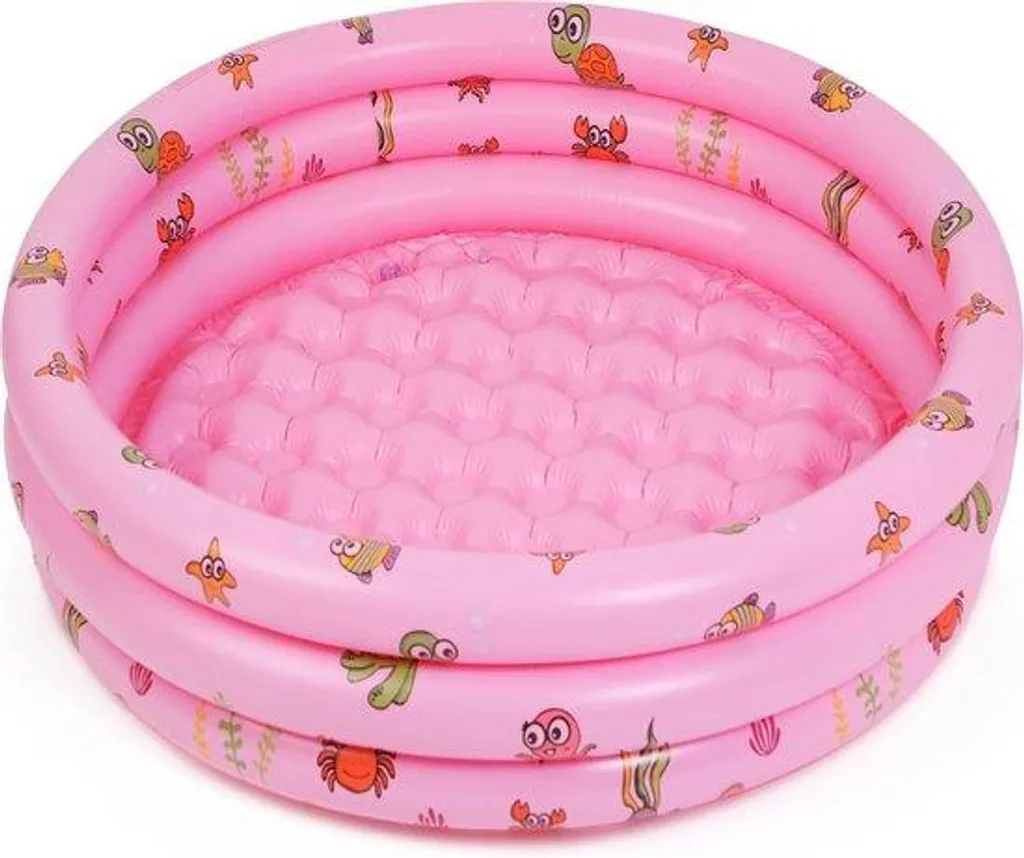 Grande baignoire bébé 130 cm gonflable rose motif vache ergonomique