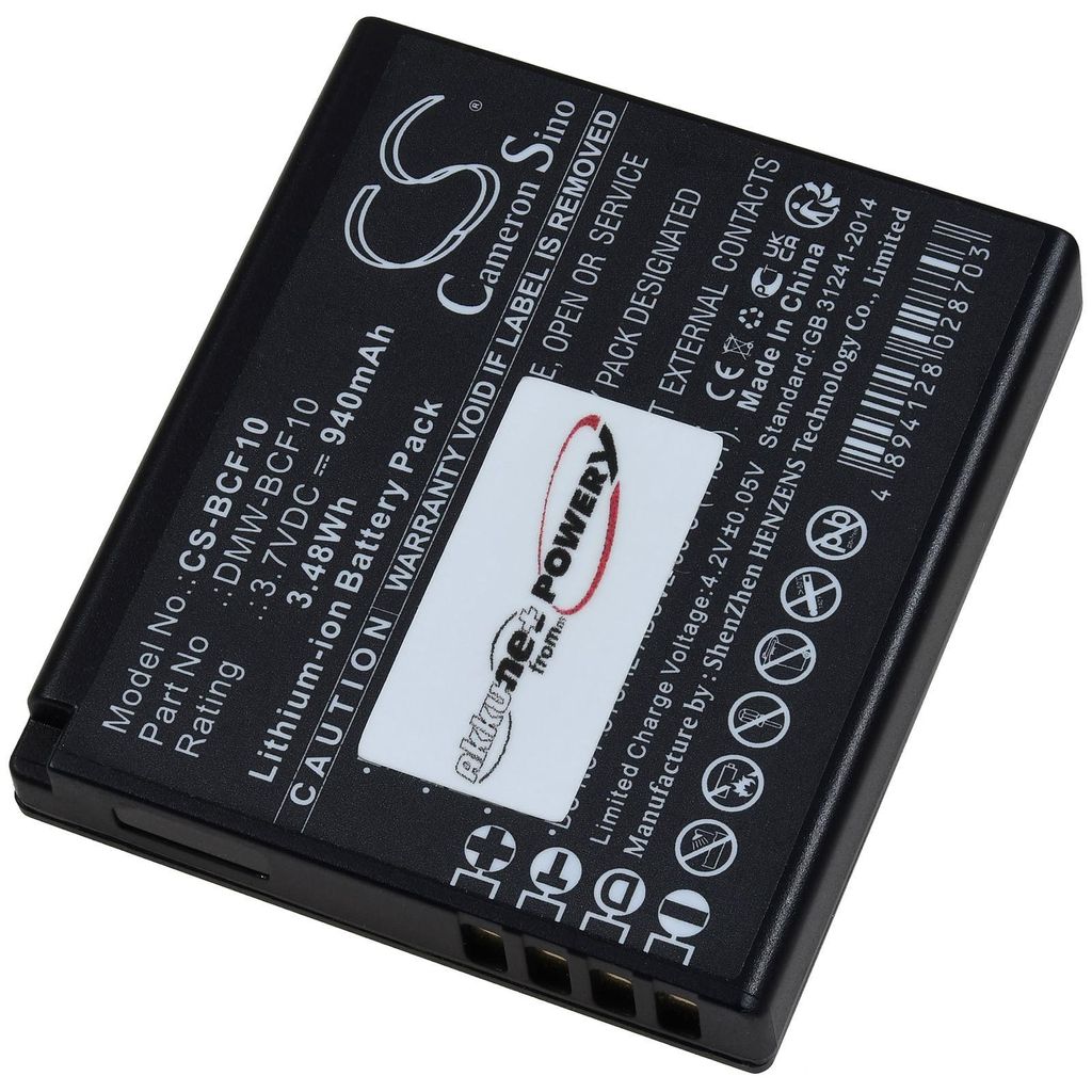 Batterie pour Panasonic Type CGA-S/106C Image du produit 