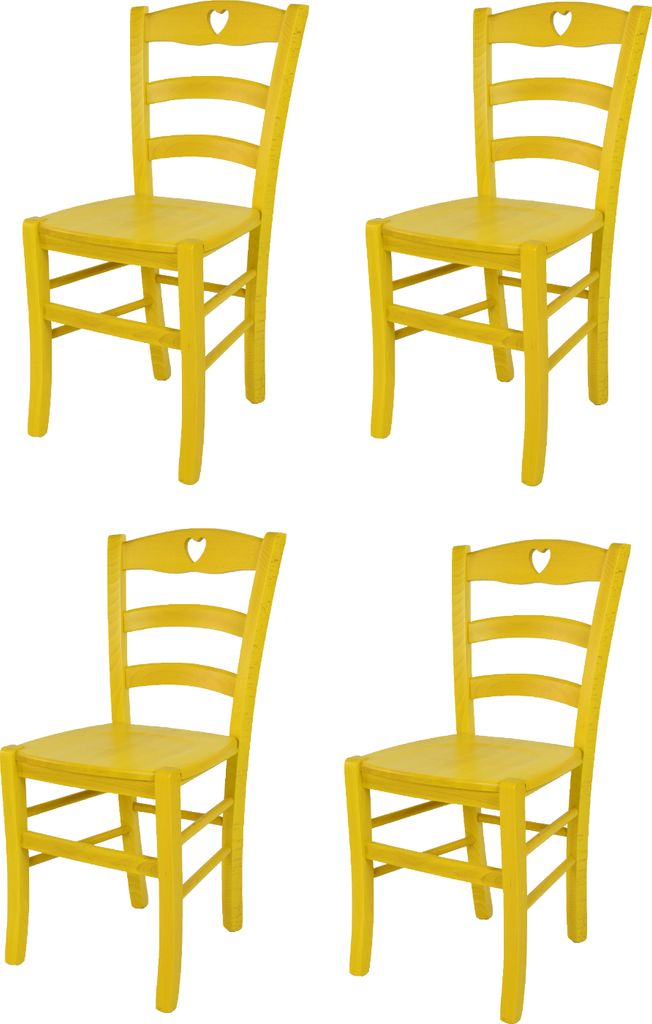 t m c s Tommychairs - Set di 4 sedie CUORE per cucina e Immagine del prodotto 