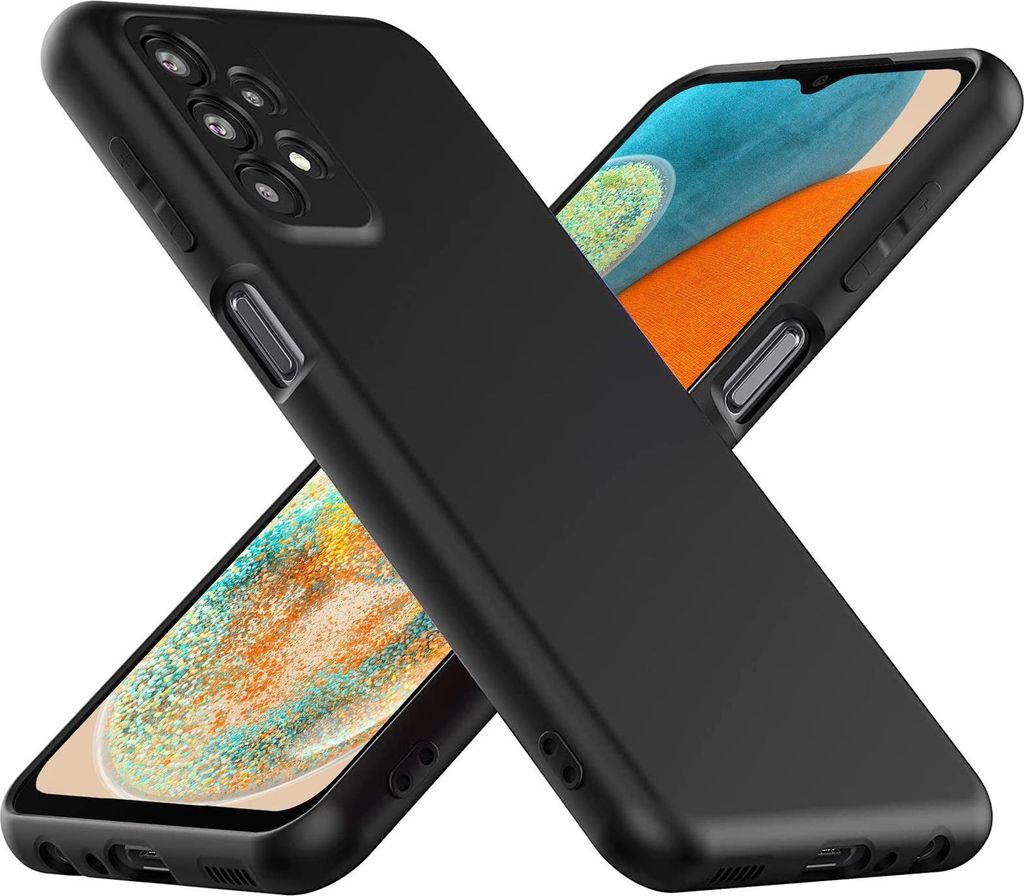 Hülle für Samsung Galaxy A23 5G Handy Schutz Cover Silikon Gel Case Handyhülle Tasche, schwarz