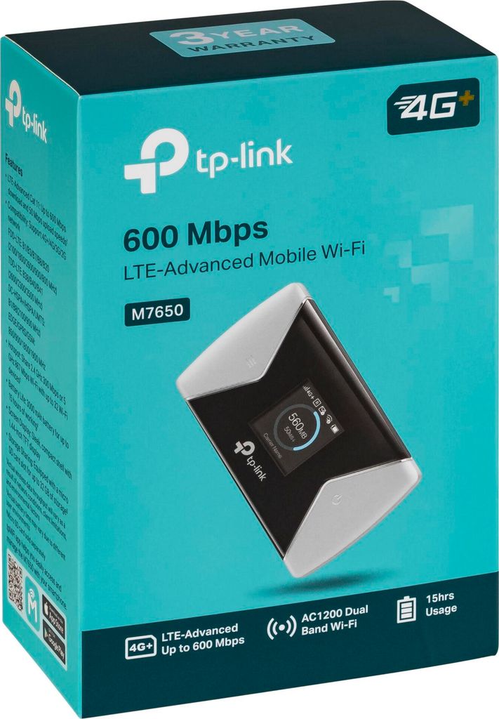 TP-LINK M7650 - Mobilný hotspot - 4G LTE Advanced Obrázok produktu 