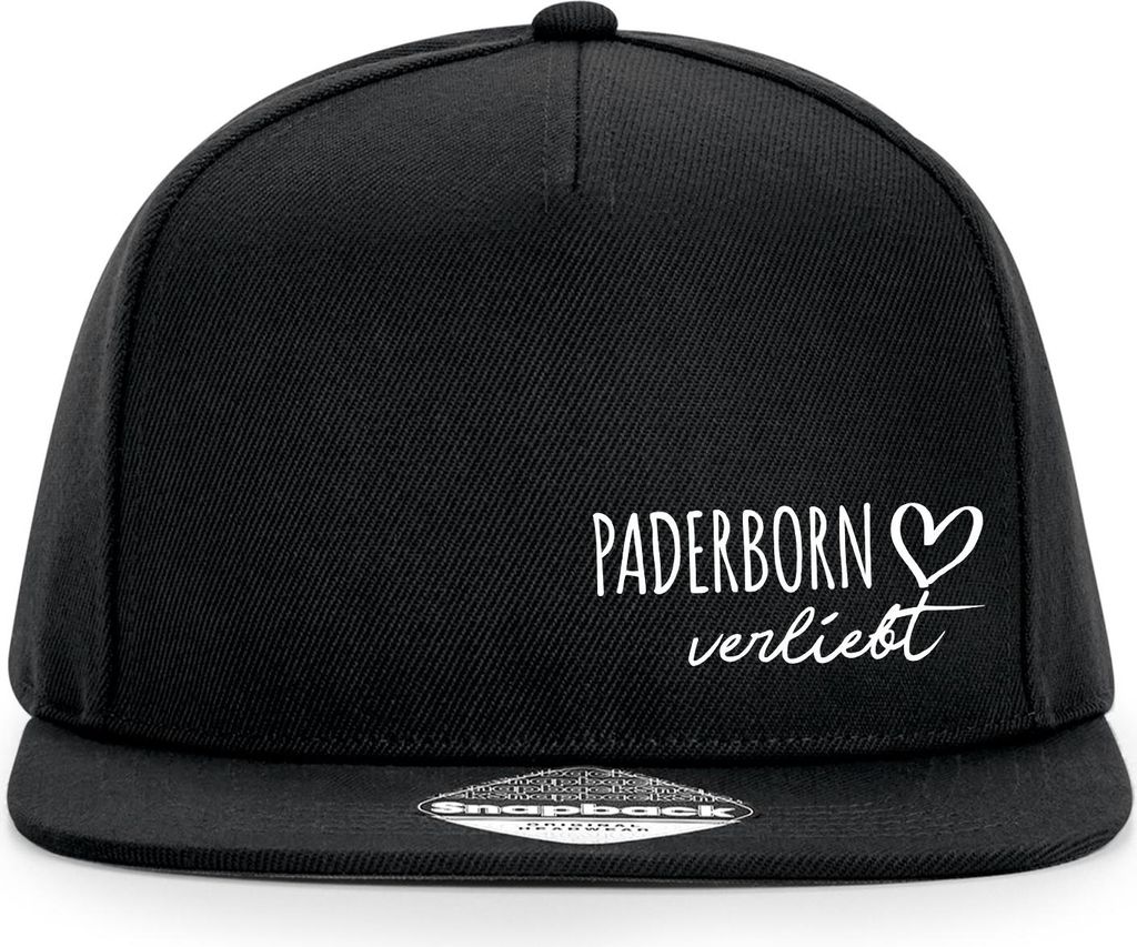 Huuraa Cappy Mütze Paderborn verliebt Black Polyester Snapback Kappe Geschenkidee