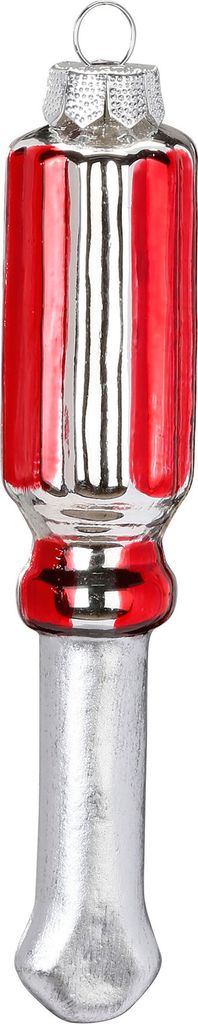 Christbaumschmuck Glas Schraubenzieher 14cm Rot