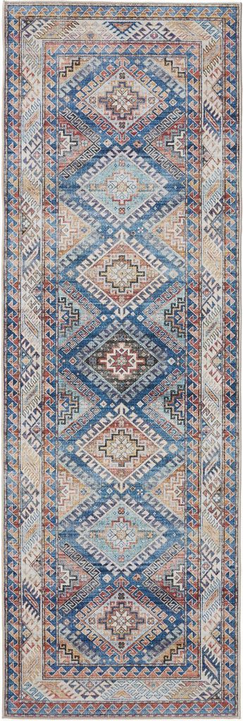 benuta tapis vintage lavable couloir George Bleu 80x240 cm Image du produit 