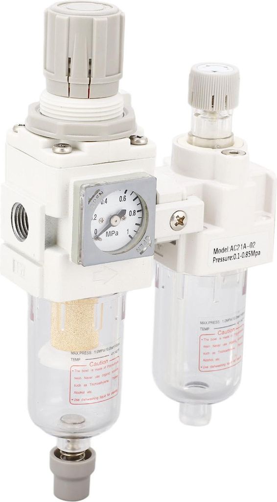 Luftfilter-Regler-öler-Kombination G1/4 Zoll Ein-/Auslass Druckluftwerkzeug-Luftdruckregler Wasser-öl-Abscheider