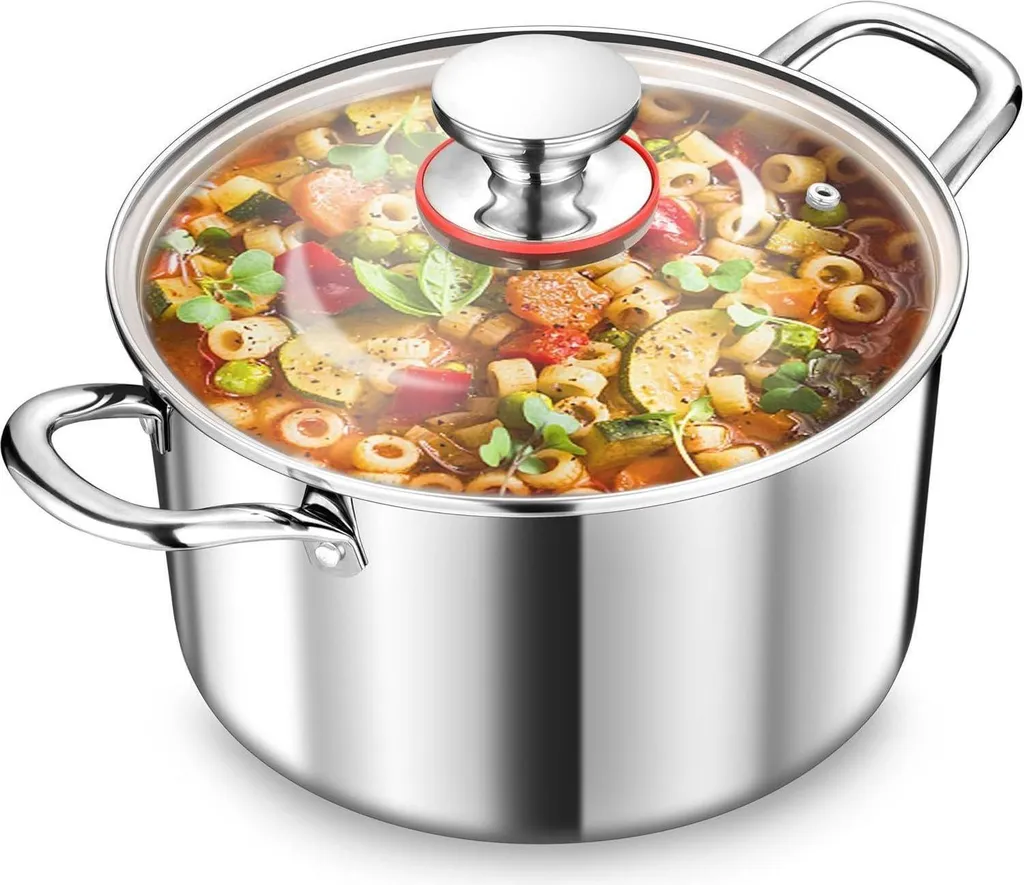 Casseruola Inox 24cm 5,7L Design Induzione - Elegante e Funzionale