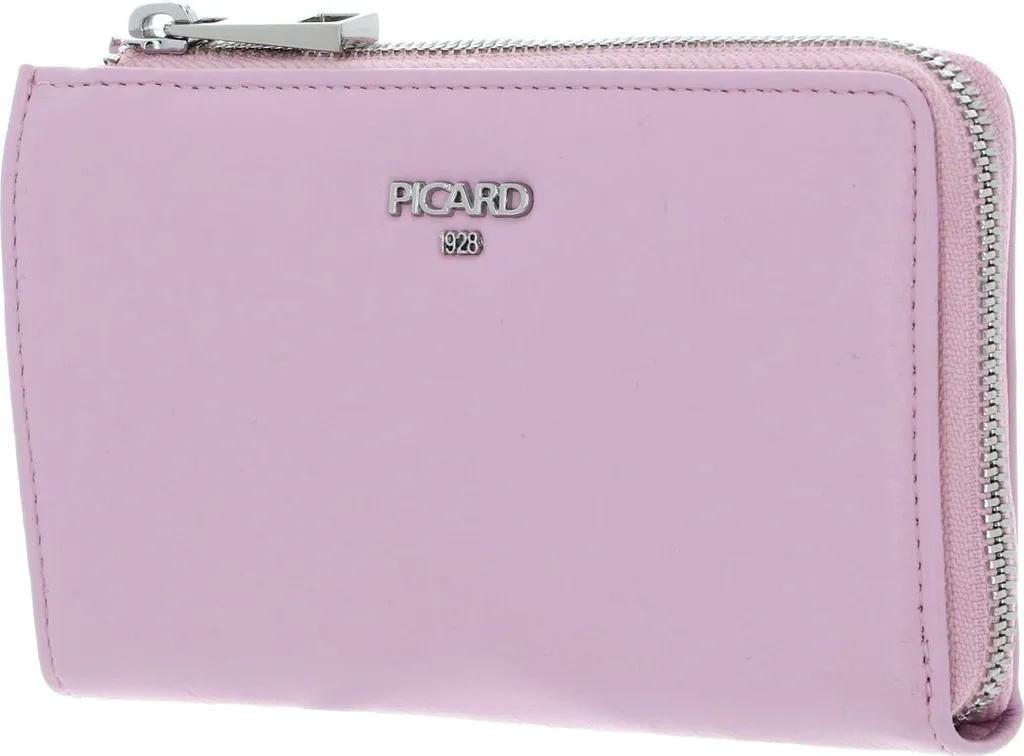 Porte-monnaie en cuir rose PICARD Bingo Wallet compact avec zip sécurisé