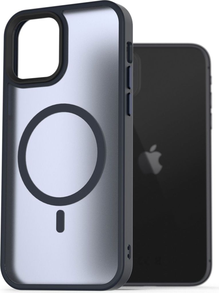 AlzaGuard Matte Case Kompatibel mit Magsafe pro iPhone 11 tmavě modrý