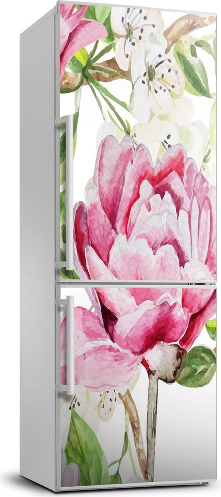 Tulup Kühlschrankdekoration - 70x190 cm - Aufkleber auf dem Kühlschrank - Pfingstrose