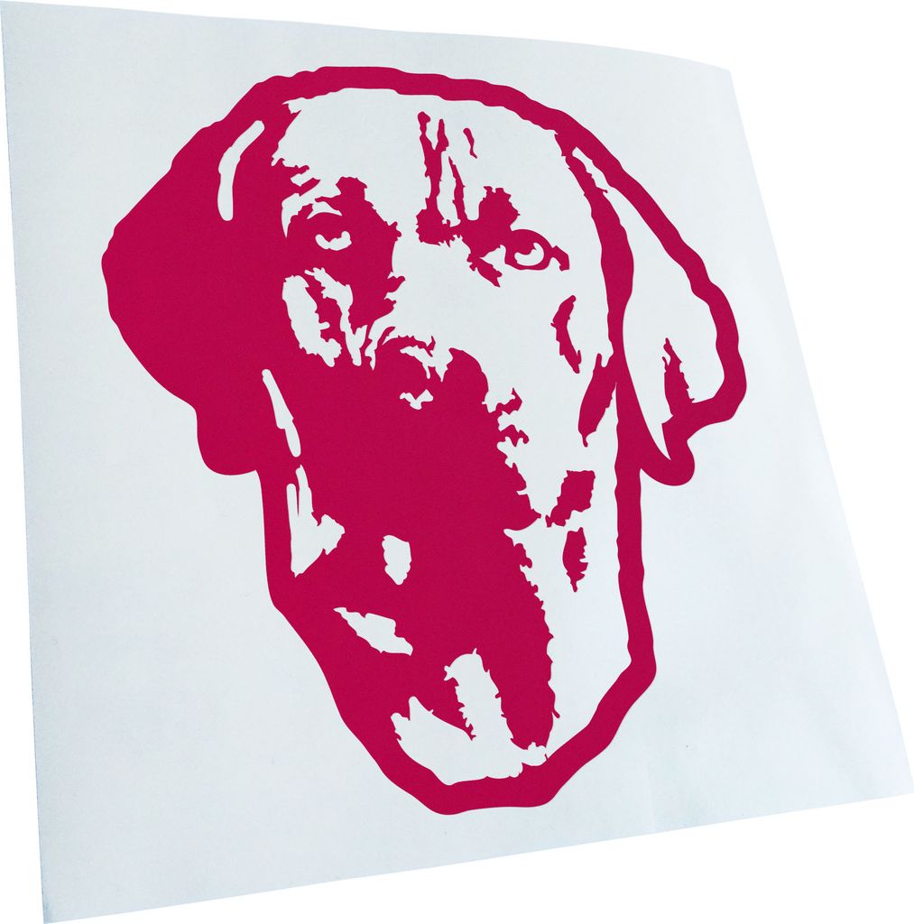 Kiwistar - Autoaufkleber - Rhodesian ridgeback Hund - Pink - 30x27cm - Aufkleber für Auto, Laptop, Fahrrad, LKW, Motorrad mehrfarbig JDM Decal Racing
