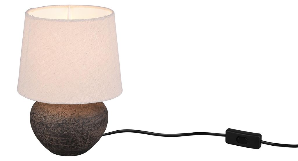 Velká stolní lampa kulatá 1 světlo keramická základna a Obrázek produktu 