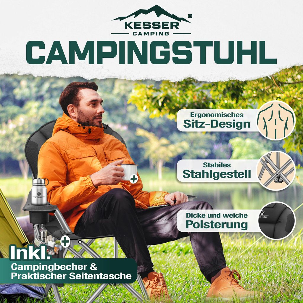 Campingstuhl faltbar 150 kg