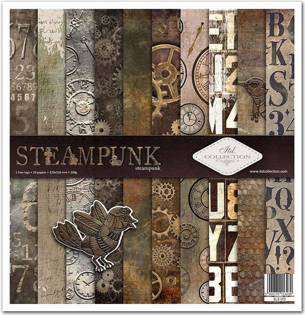 Scrapbooking-Papier Set 30×30 cm – SLS-003 Steampunk – ITD Collection