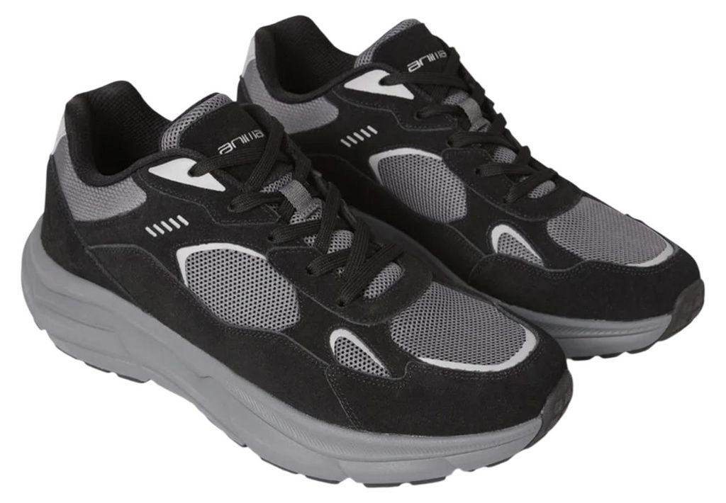 Animal - "Ezra" Sneaker für Herren, Leder MW5232 (47 EU) (Dunkelgrau)