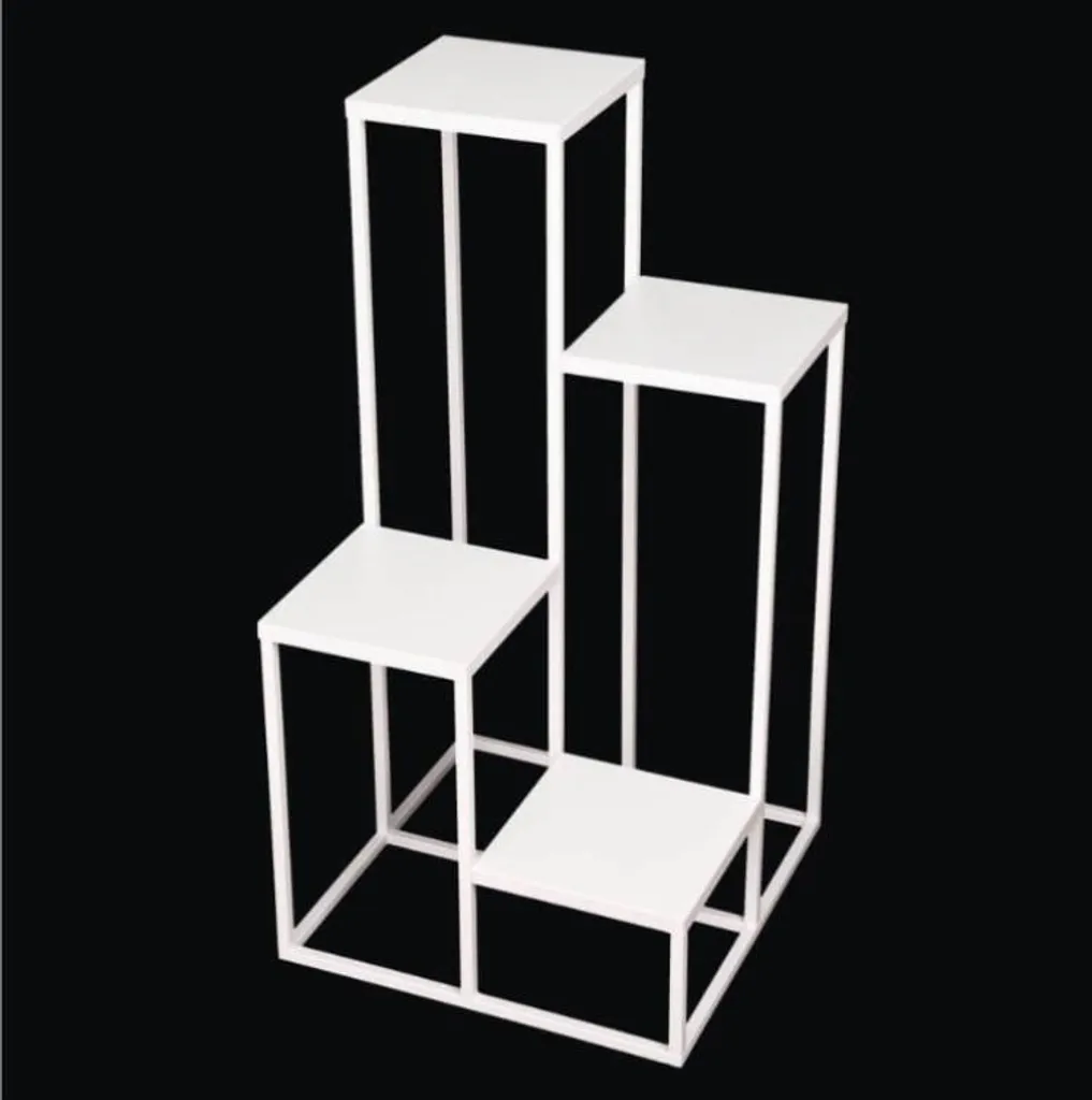 Support fleurs stable blanc Loft pour protéger vos sols et plantes - 6