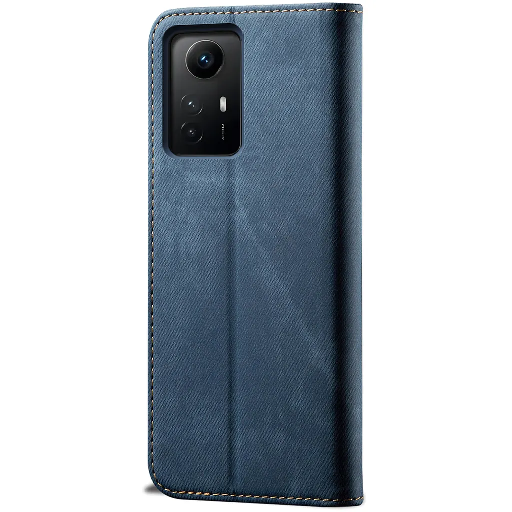 Custodia Redmi Note 12S Blu Slim Wallet Case con Magnete e Stand - 3