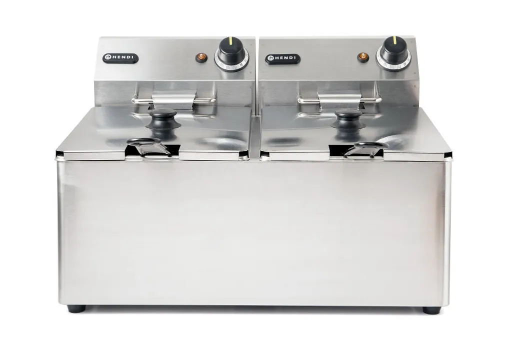 Friteuse électrique double 16L pour la restauration et snacks - 8