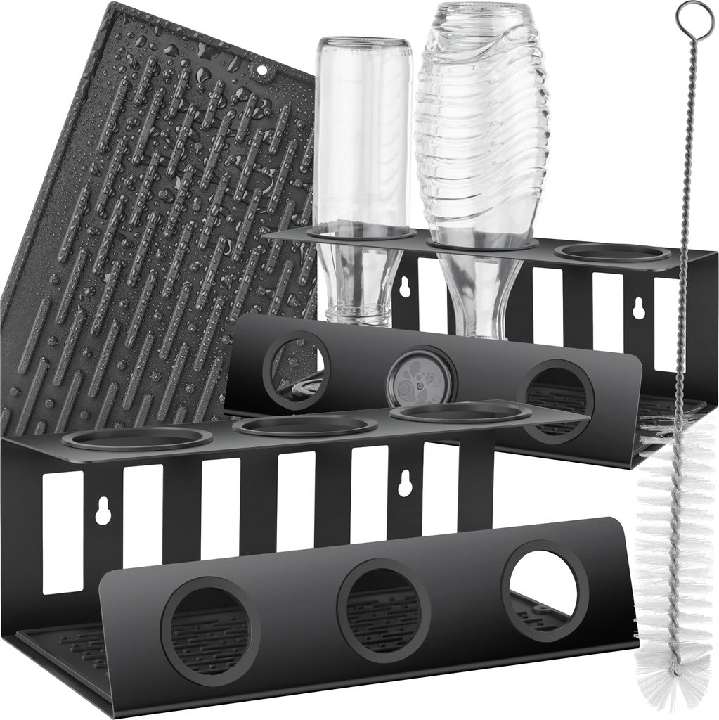 tectake® Soda-Flaschenhalter Triso für 3 Flaschen 30 x 15,5 Produktbild 