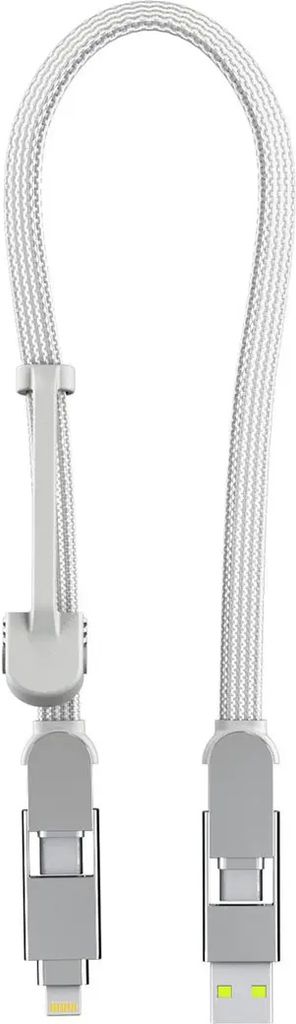 Rolling Square inCharge XL 6-in-1 Multi-Ladekabel 30cm Weiß