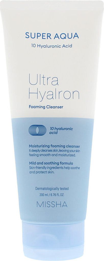 Missha Super Aqua Ultra Hyalron Foaming Cleanser 200ml Produktbild 