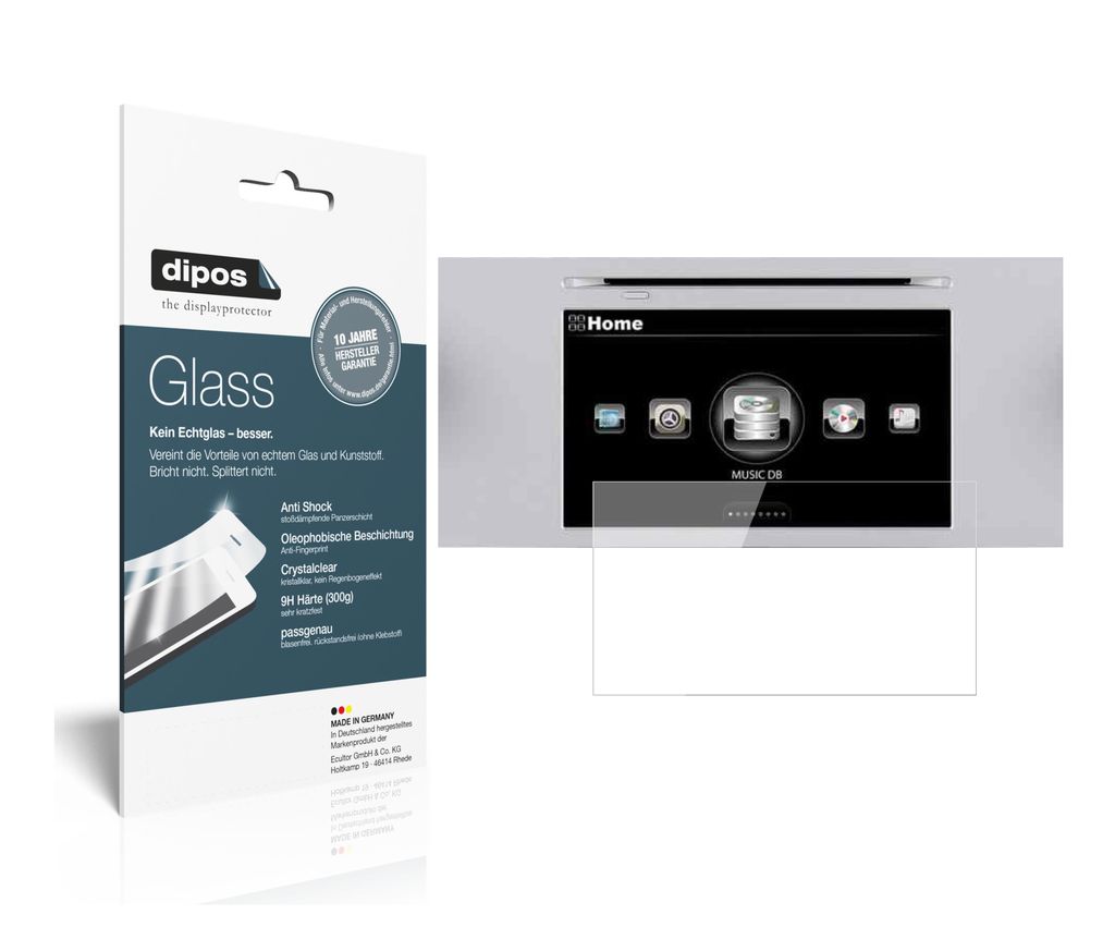 2x Schutzfolie für Cocktail Audio X50Pro - Anti-Shock 9H Folie dipos Glass Kunststoffglas